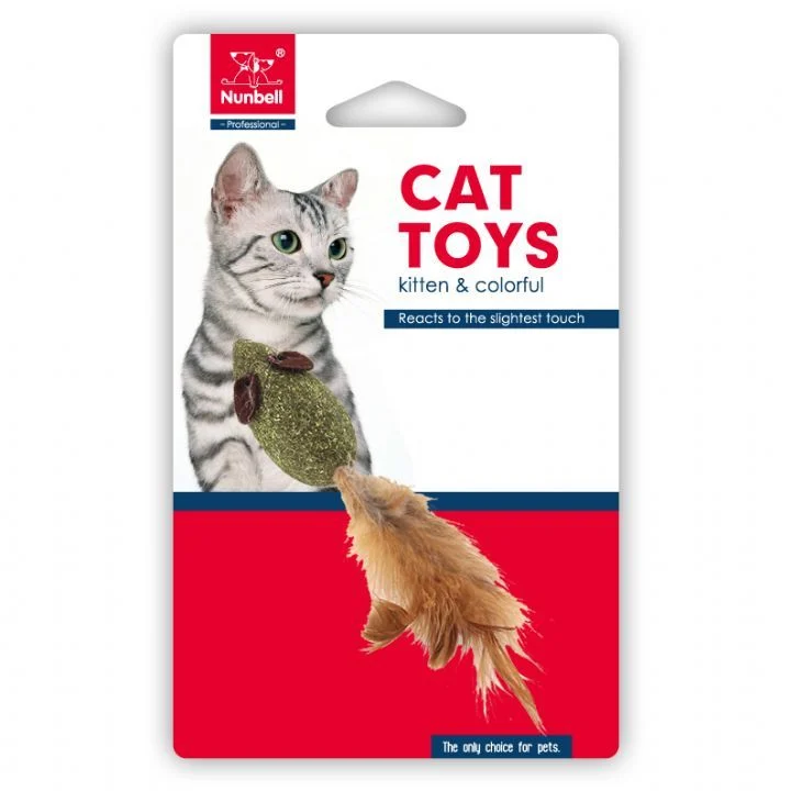 NUNBELL KEDİ OYUNCAĞI CATNİP FARE TÜYLÜ