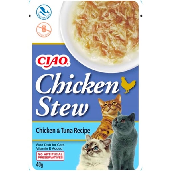 CİAO CHİCKEN STEW TAVUK GÜVEÇ VE TON BALIKLI PATE 40 GR*12