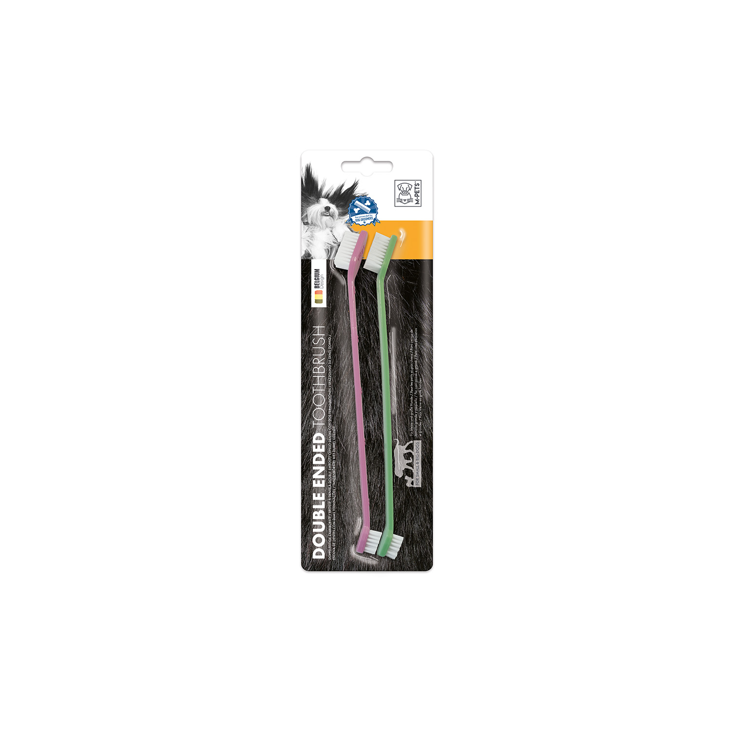 M-PETS ÇİFT TARAFLI DİŞ FIRÇASI 2Lİ