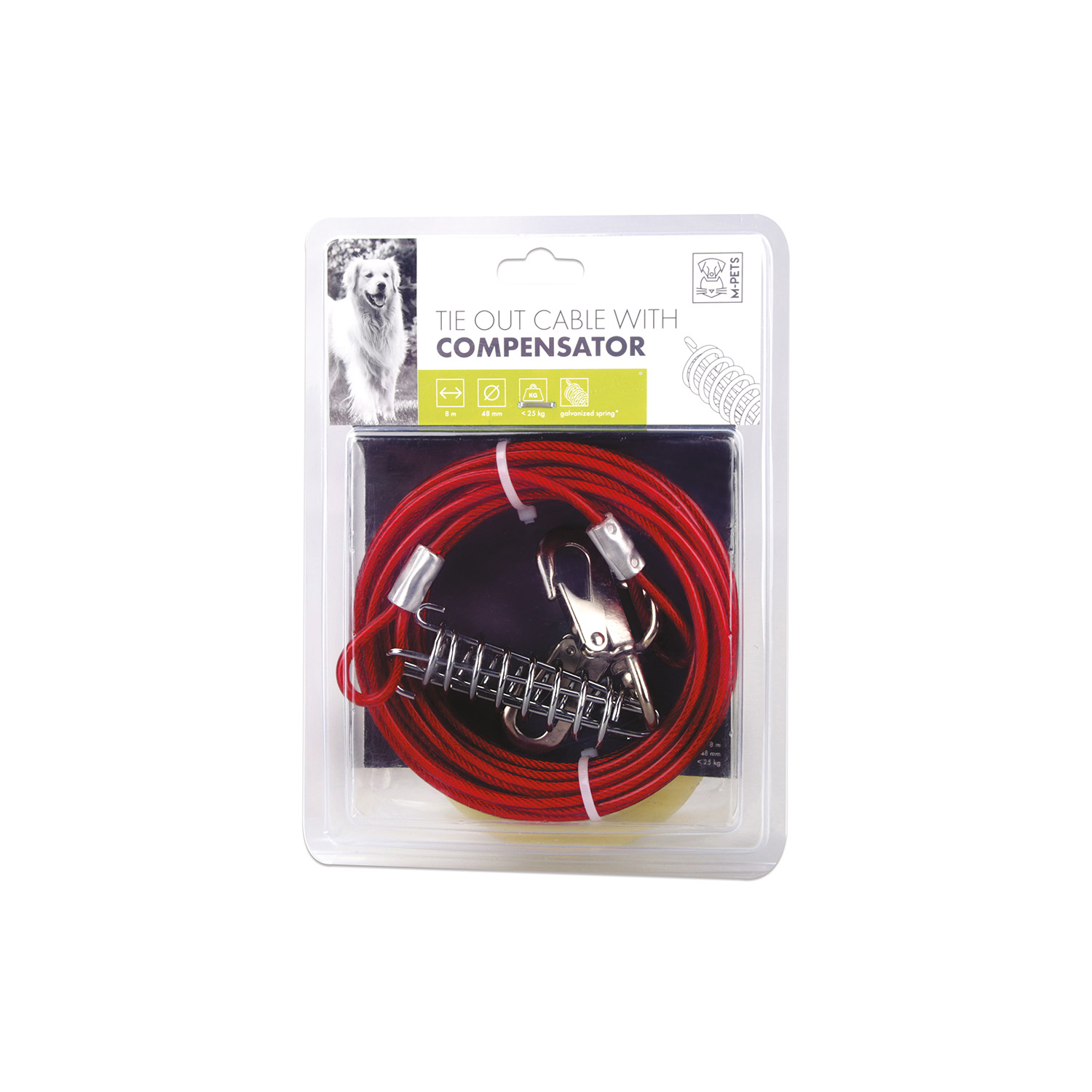 M-PETS COMPENSATOR BAHÇE BAĞLAMA HALATI 8MT/RED