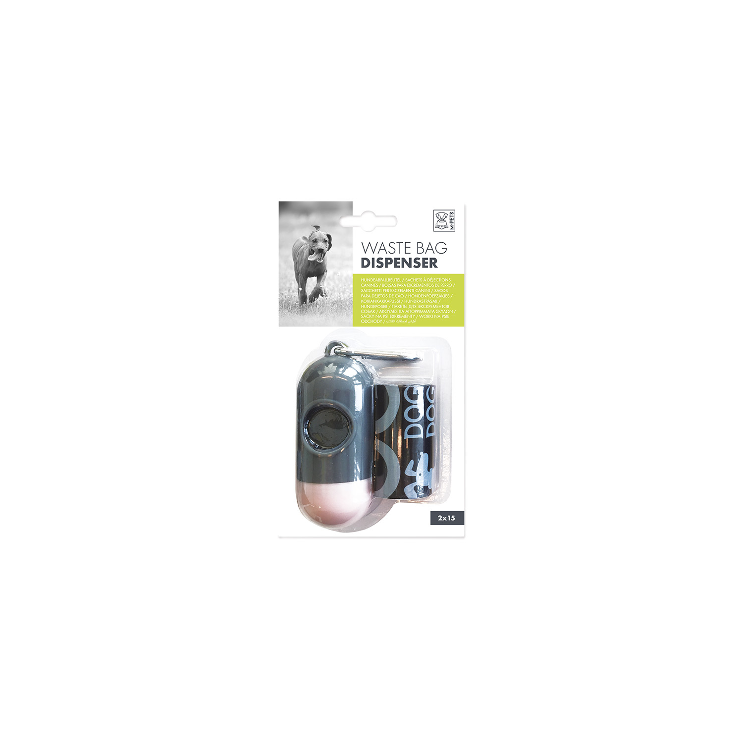 M-PETS WASTE BAG DISPENSER DIŞKI TOPLAMA SETİ 2X15