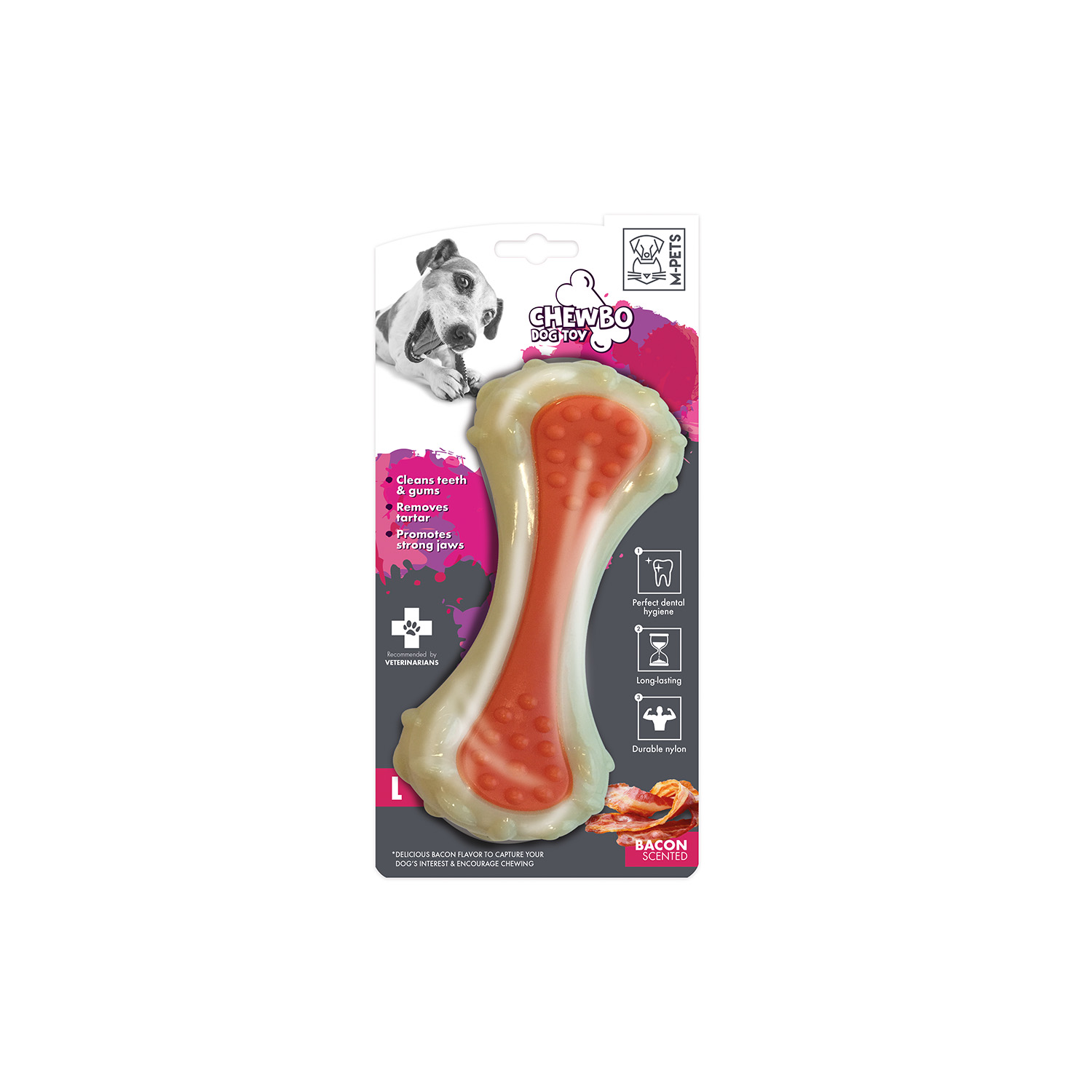 M-PETS CHEWBO CHOPPY DENTAL ET AROMALI KÖPEK OYUNCAĞI (L)
