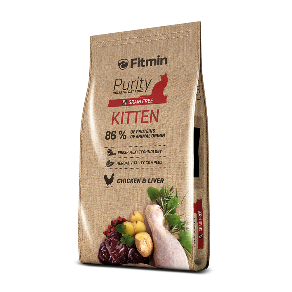 FİTMİN PURITY  KİTTEN TAZE TAVUK ETLİ YAVRU KEDİ MAMASI 10 KG