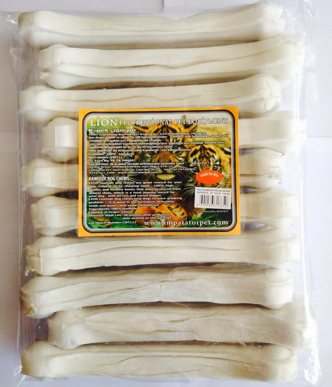 "BEYAZ PRESS KEMİK LİON 10"" 200-230gr 10'LU  "