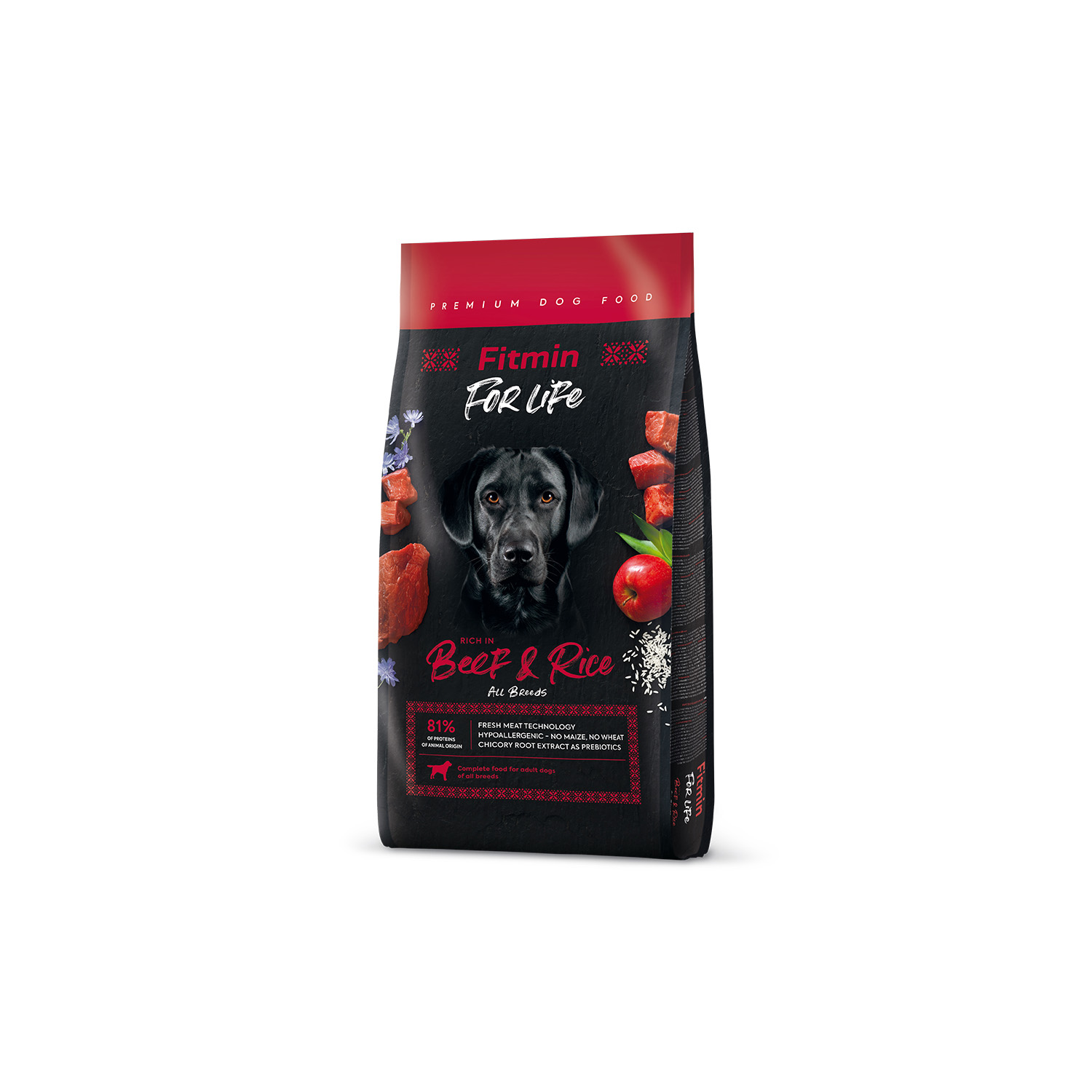 FİTMİN DOG FOR LİFE BEEF&RİCE - 2,5 KG