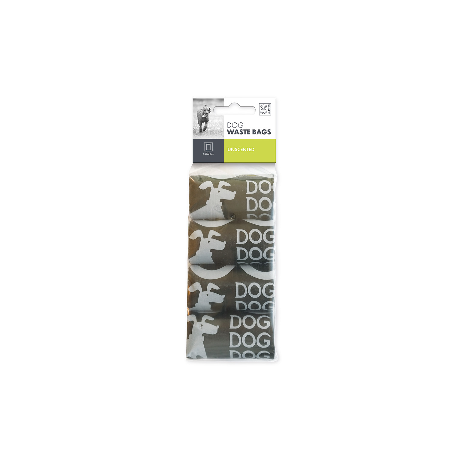 M-PETS DIŞKI TOPLAMA POŞETİ SİYAH DESENLİ 4X15PCS
