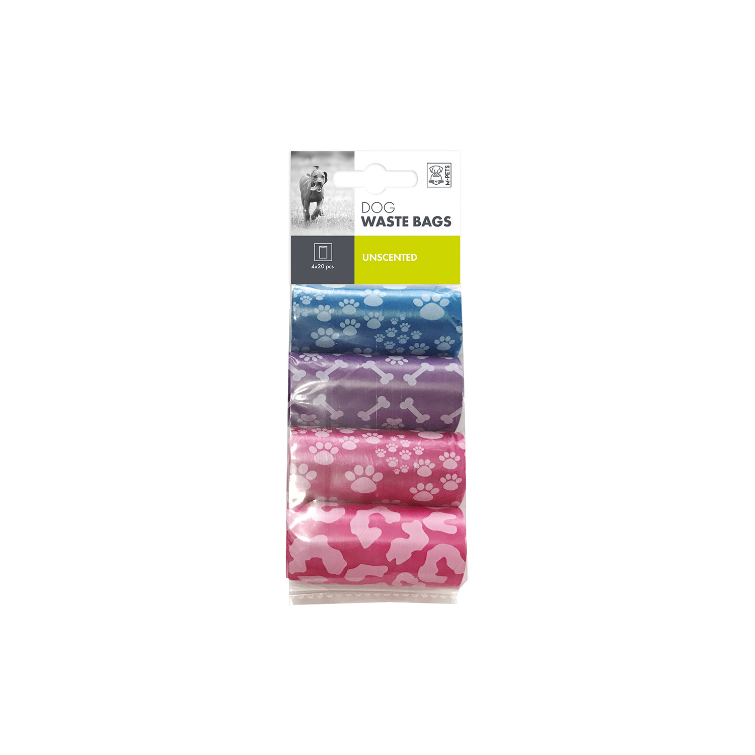 M-PETS DIŞKI TOPLAMA POŞETİ RENKLİ 4X20PCS