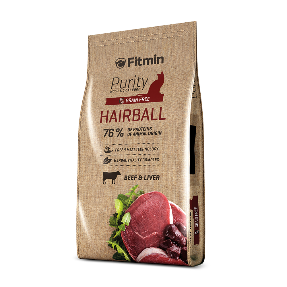 FİTMİN PURİTY HAİRBALL TAZE SIĞIR ETLİ YETİŞKİN KEDİ MAMASI 10 KG