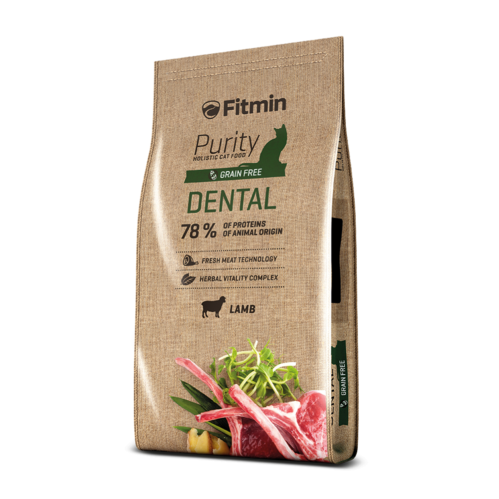 FİTMİN PURİTY DENTAL TAZE KUZU ETLİ YETİŞKİN KEDİ MAMASI 10 KG